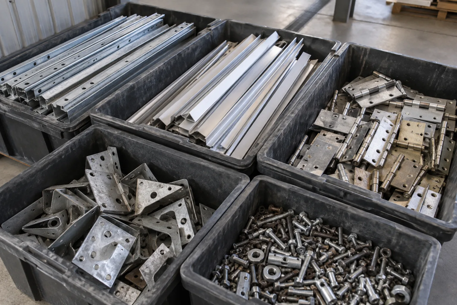 Construction Metal Scrap Removal materials staged for pickup